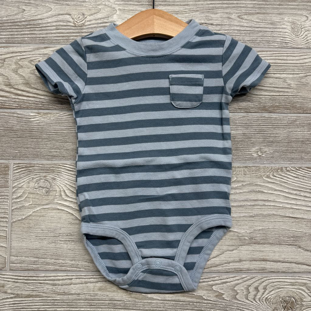 3 Pk Bodysuits Stripes Chest Pocket 12M