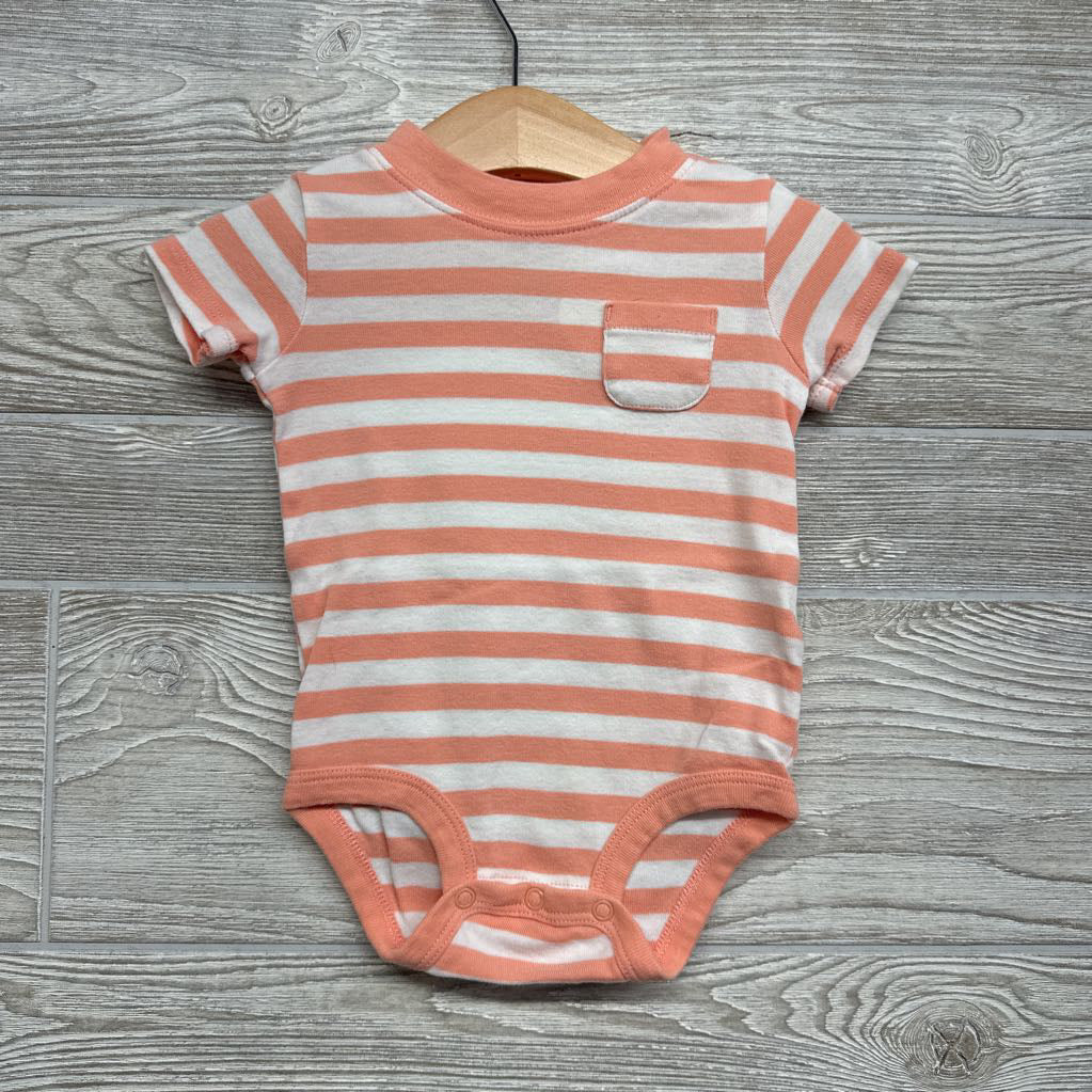 3 Pk Bodysuits Stripes Chest Pocket 12M
