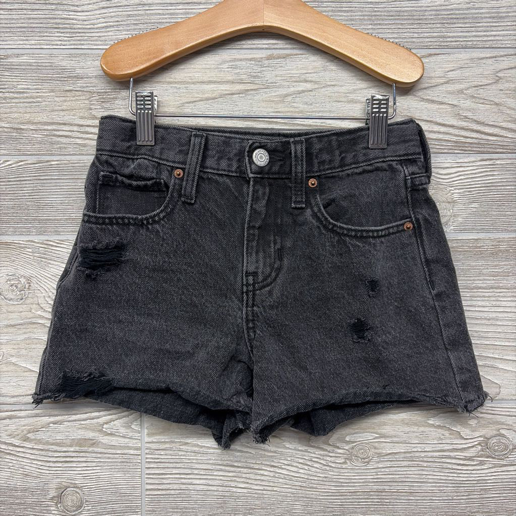 High Rise Denim Shorts Frayed 8