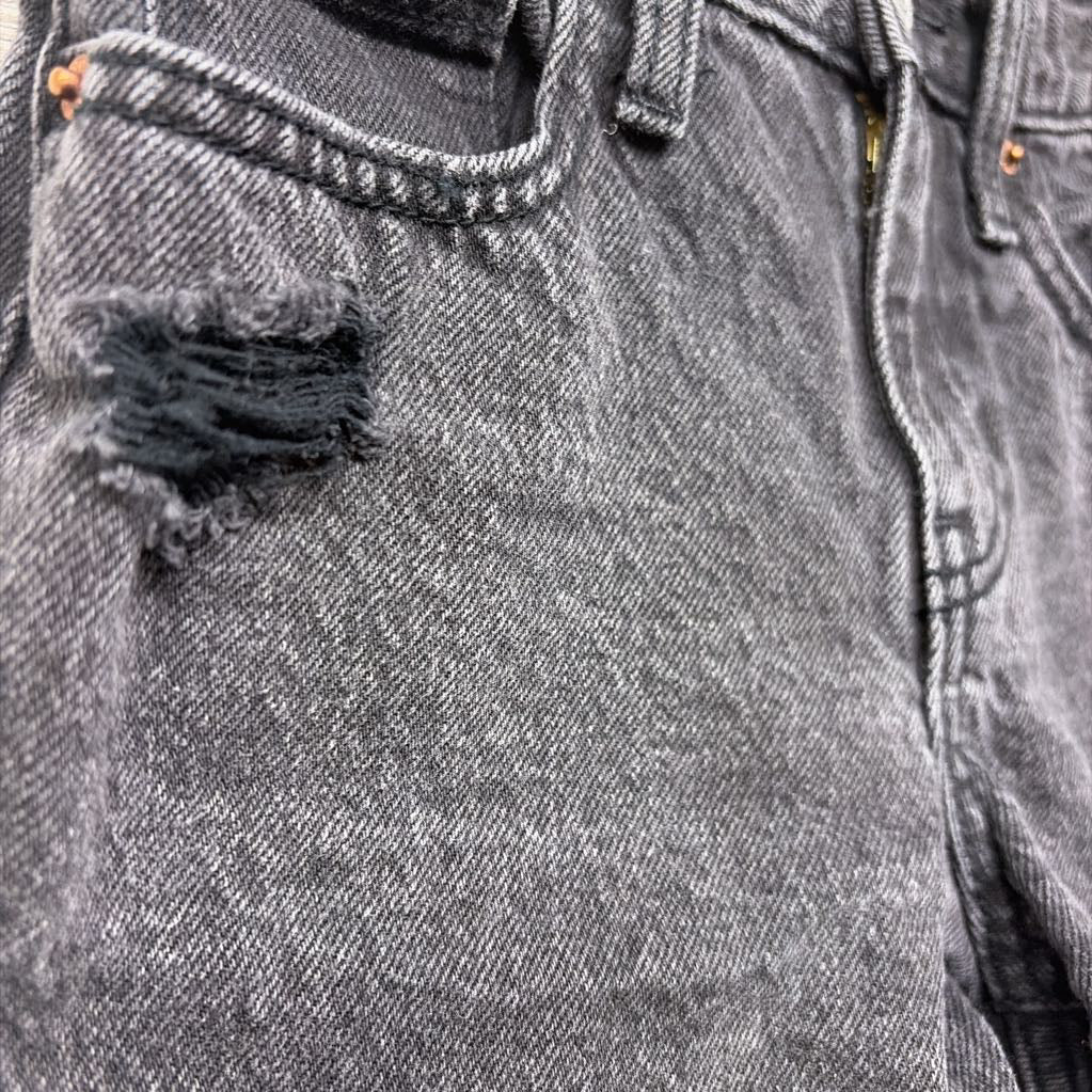 High Rise Denim Shorts Frayed 8