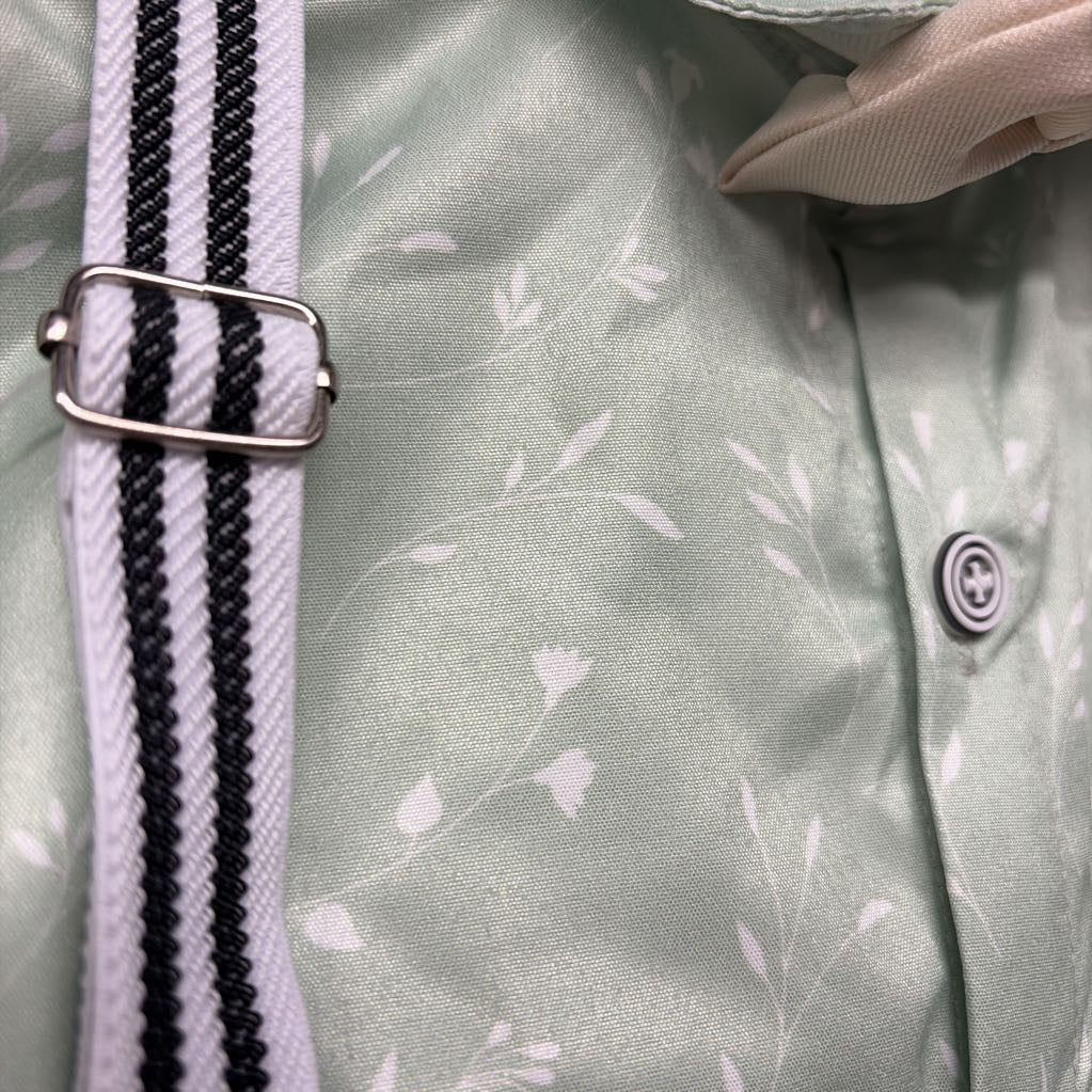 NEW Button Up Shirt Leaves & Suspender Shorts 4-5