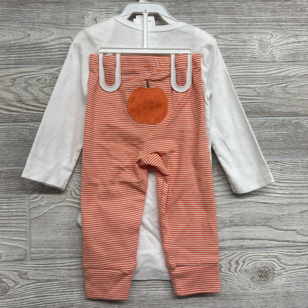 NEW LS Bodysuit Cutest In The Patch & Pants Stripes 12M