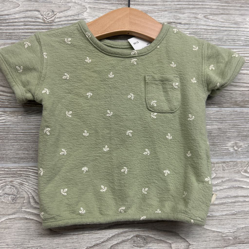 French Terry Shirt Leaves Chest Pocket 0-3M