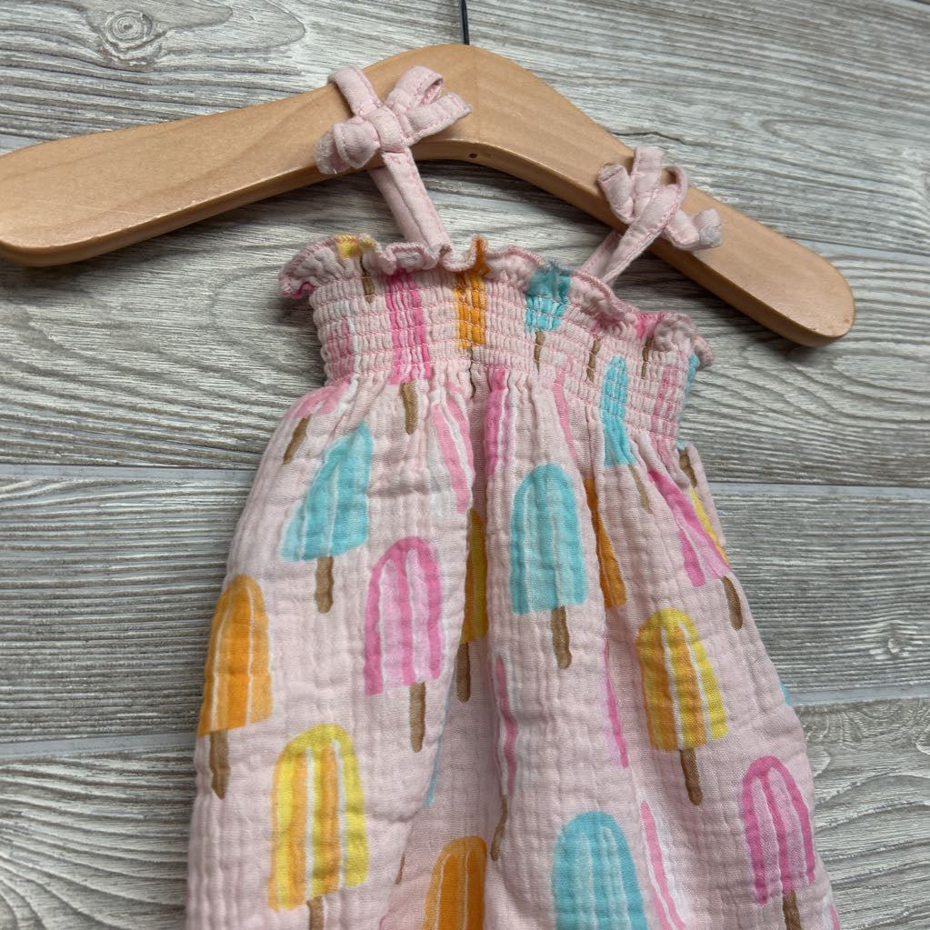 Smocked Tank Romper Popsicles 0-3M