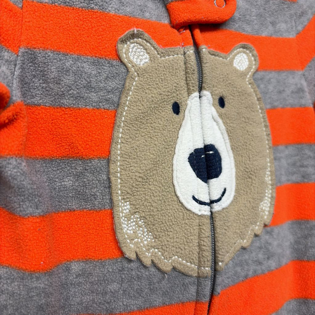 Blanket Sleeper Bear & Stripes 12M