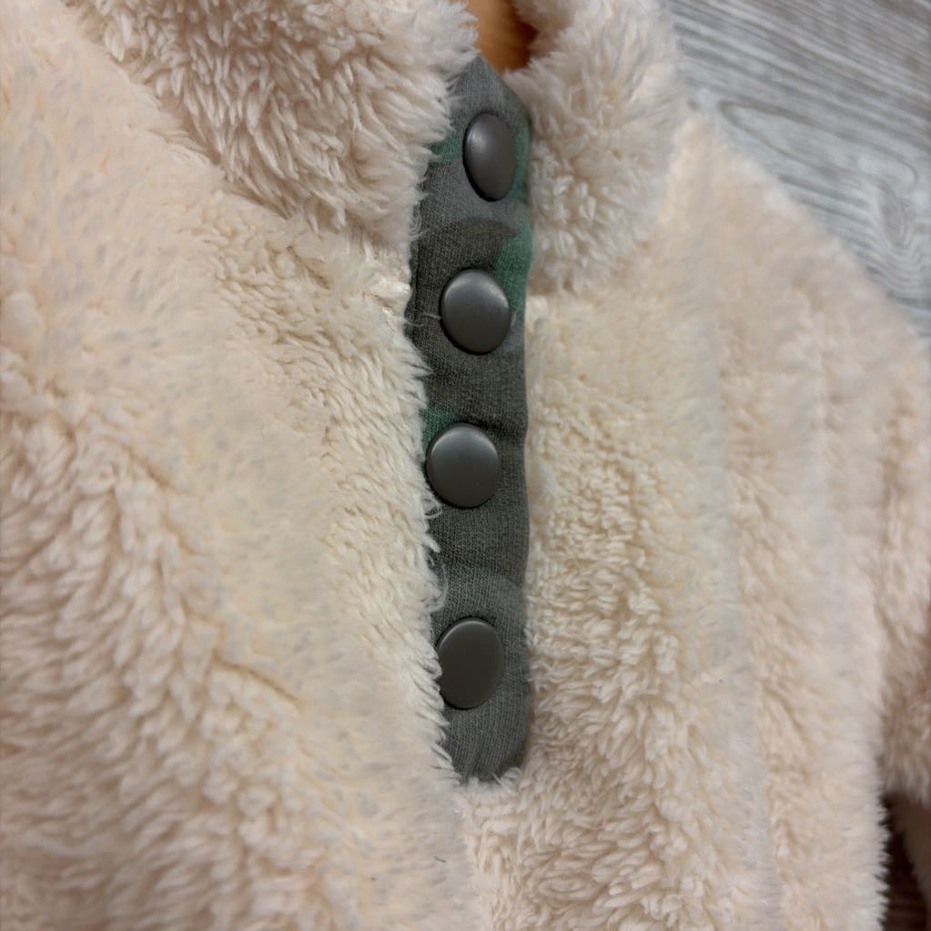 Fleece Pullover Camo Buttons 12M