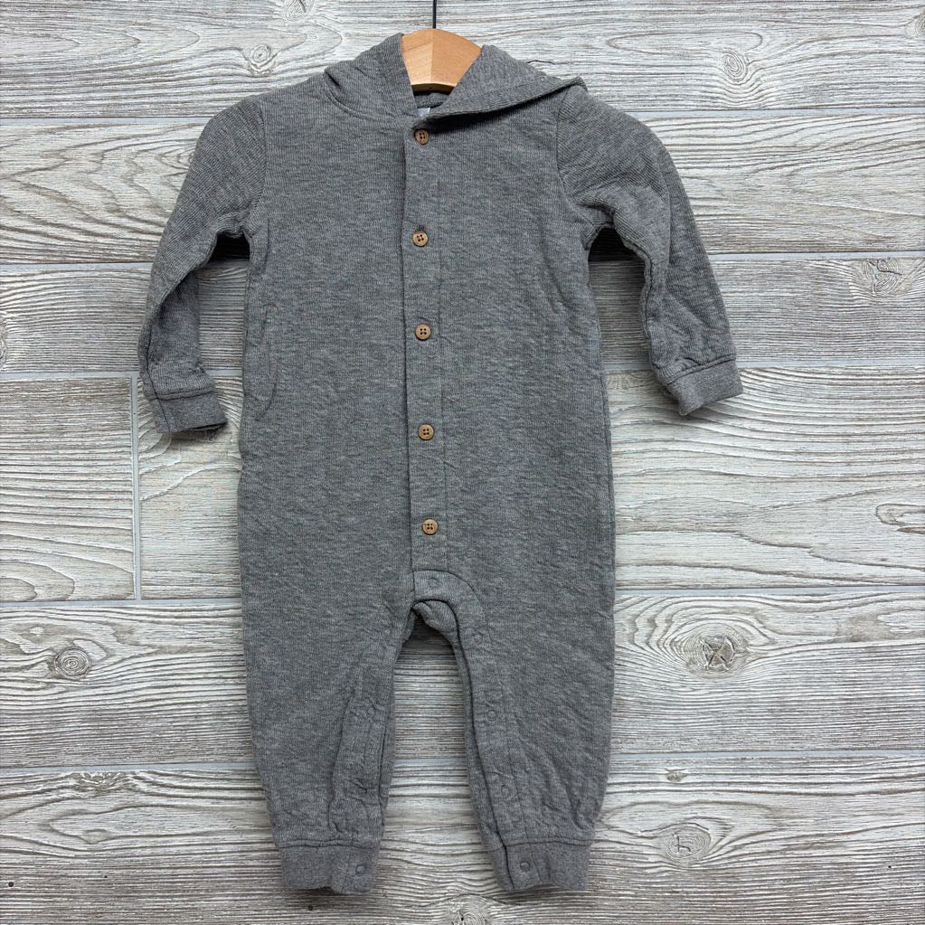 Button Up Outfit W/ Hood 12M