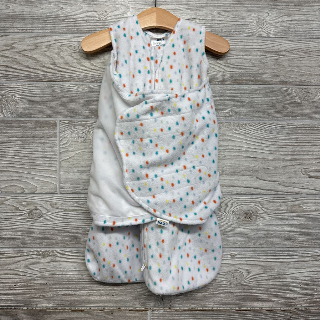 Fleece Sleepsack Swaddle Dots 0-3M