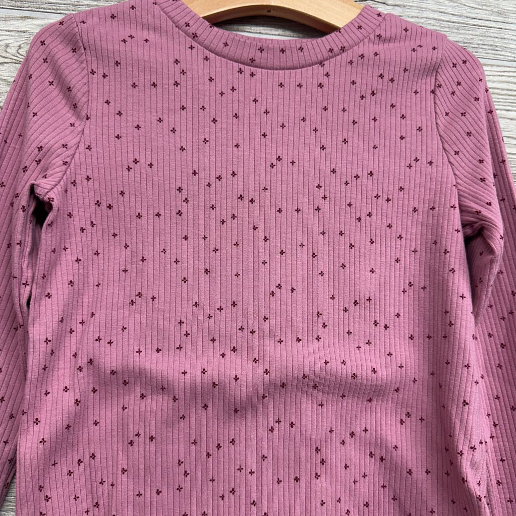 Ribbed LS Lettuce Trim Shirt Stars 5t