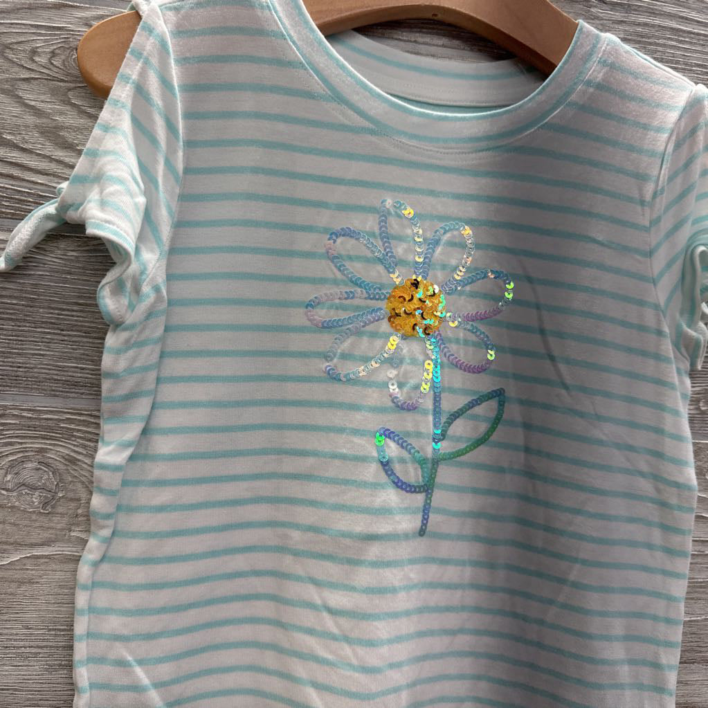 Viscose Ruffle Sleeve Sequin Flower 4-5