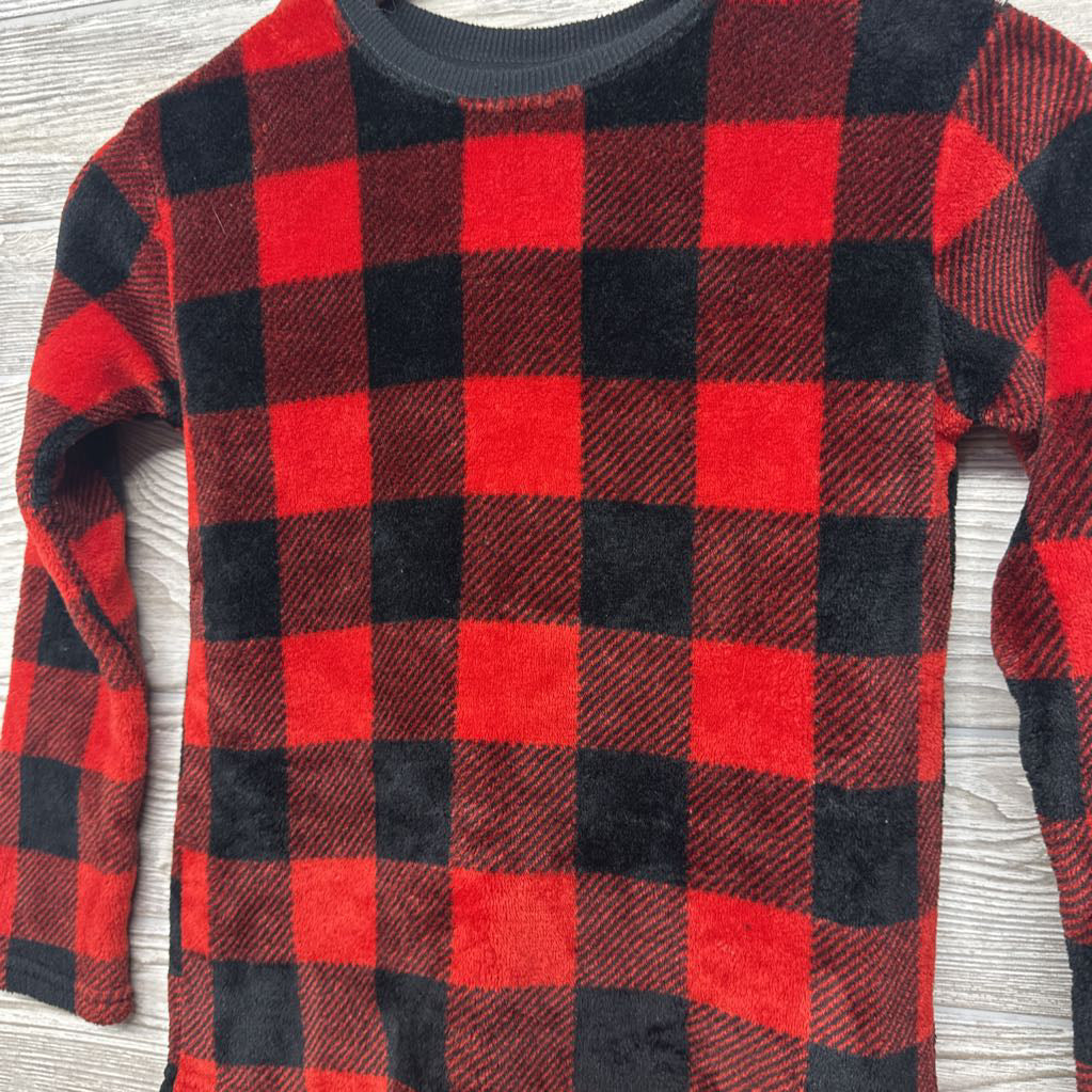 2 Pc LS Plush PJs Buffalo Plaid 8