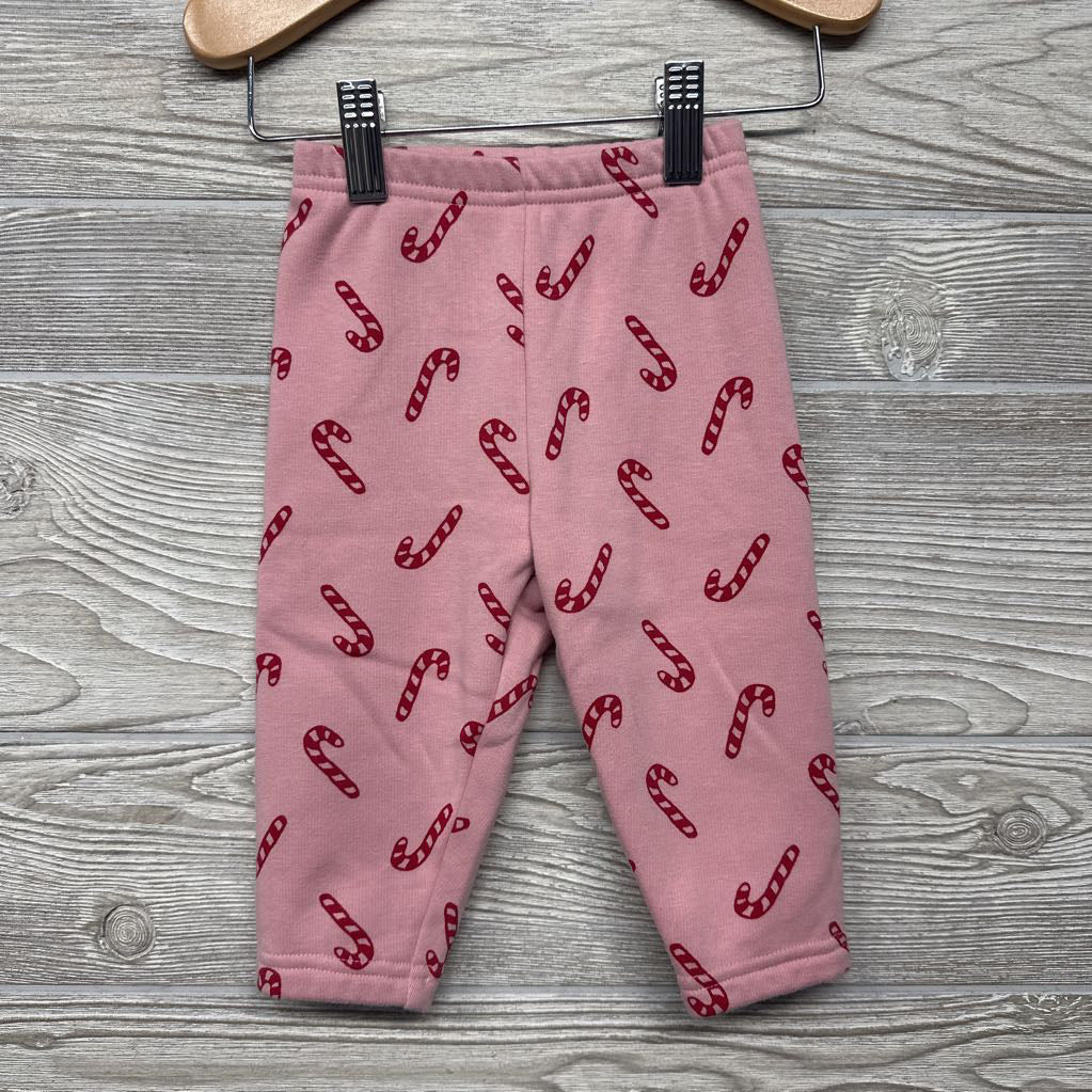Crewneck Jolly & Lined Leggings Candy Canes 12M