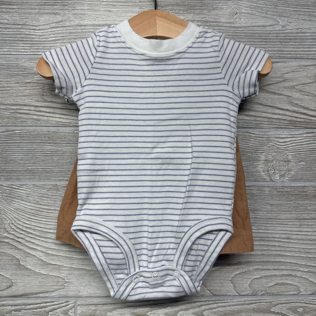 Bodysuit Stripes & Pull On Shorts 6M