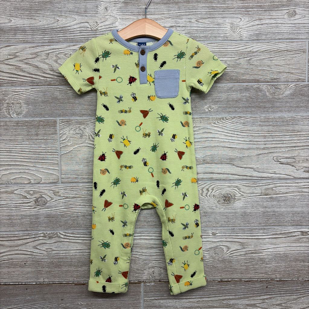 Waffle Knit Henley Outfit Insects 12-18M