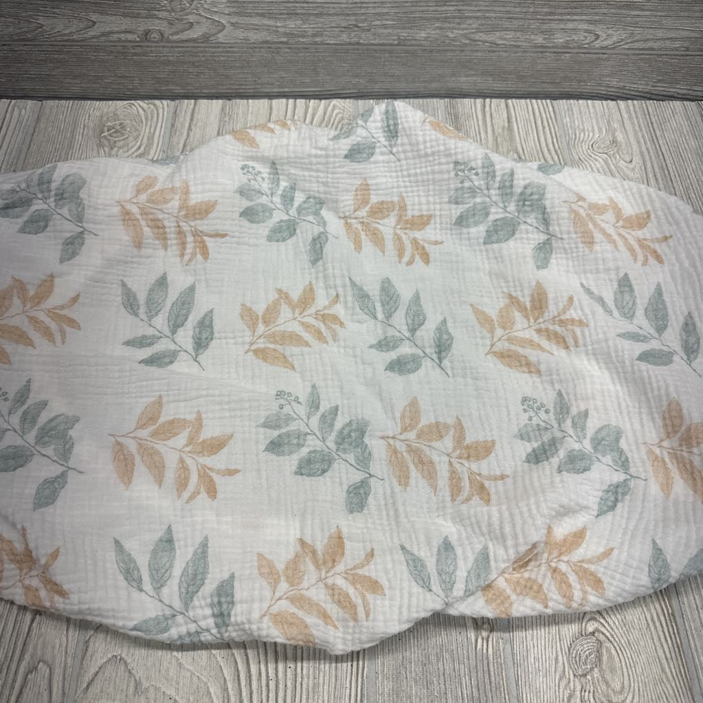 Muslin Bassinet Sheet Leaves Flowers