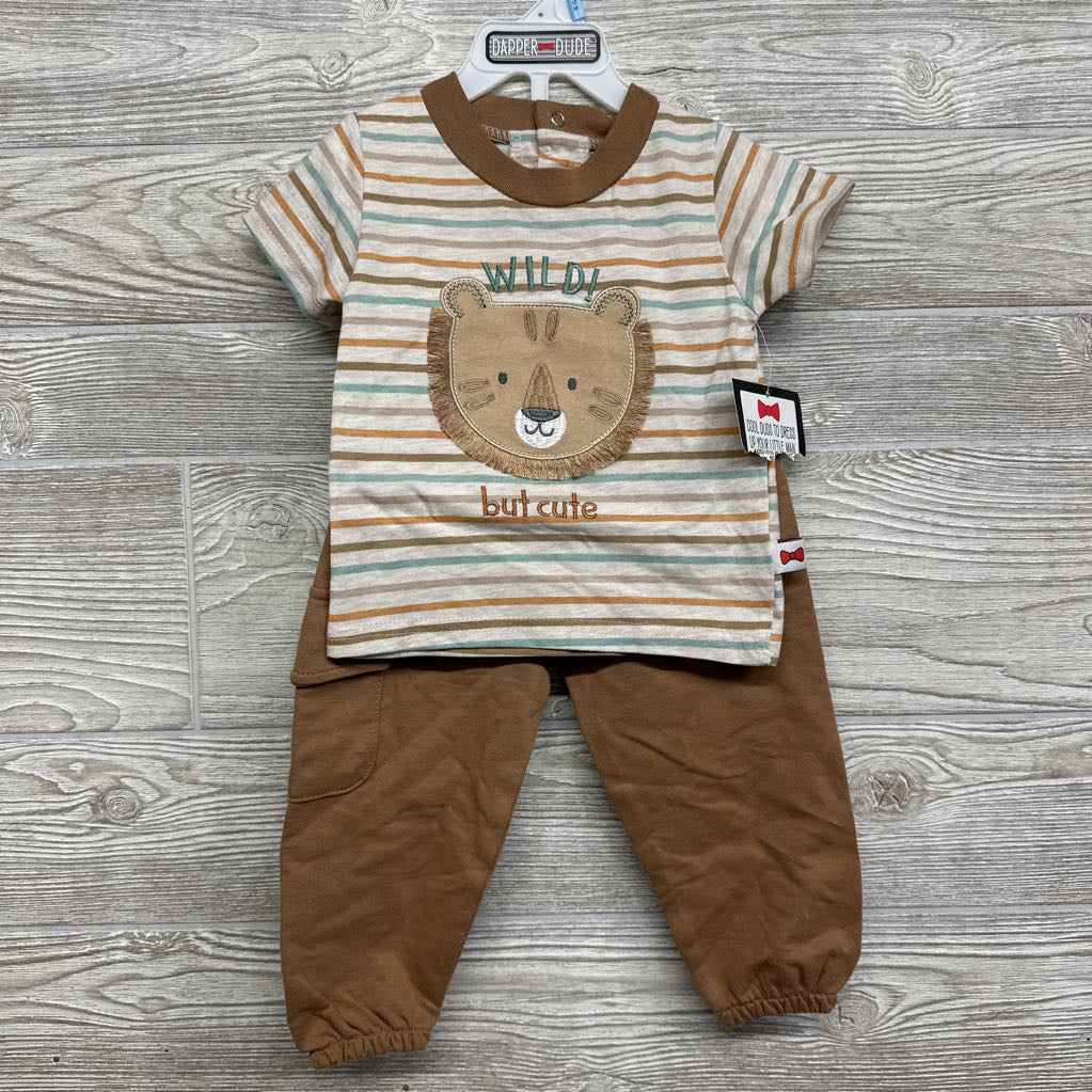 NEW Shirt Stripes Wild But Cute & French Terry Cargo Joggers 12M