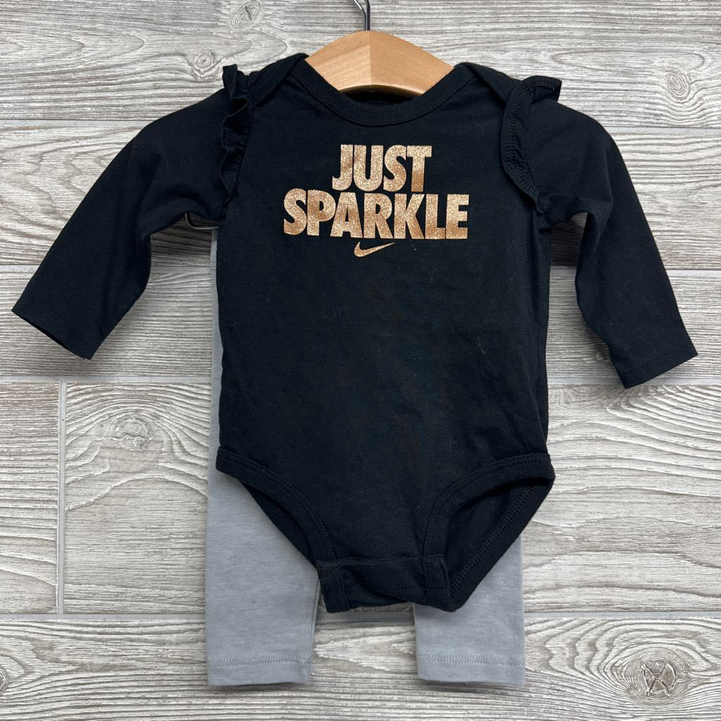 LS Bodysuit Just Sparkle & Leggings 6M