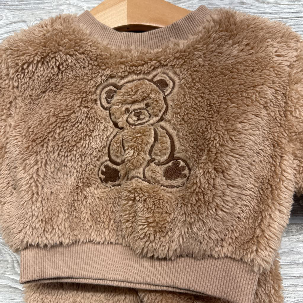 Plush Crewneck Teddy Bear & Joggers 0-3M
