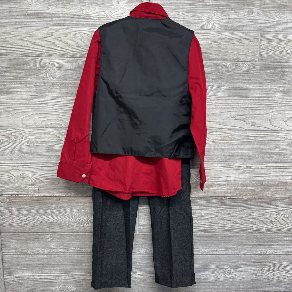 Vest, LS Button Up Shirt, Dress Pants & Plaid Tie 10