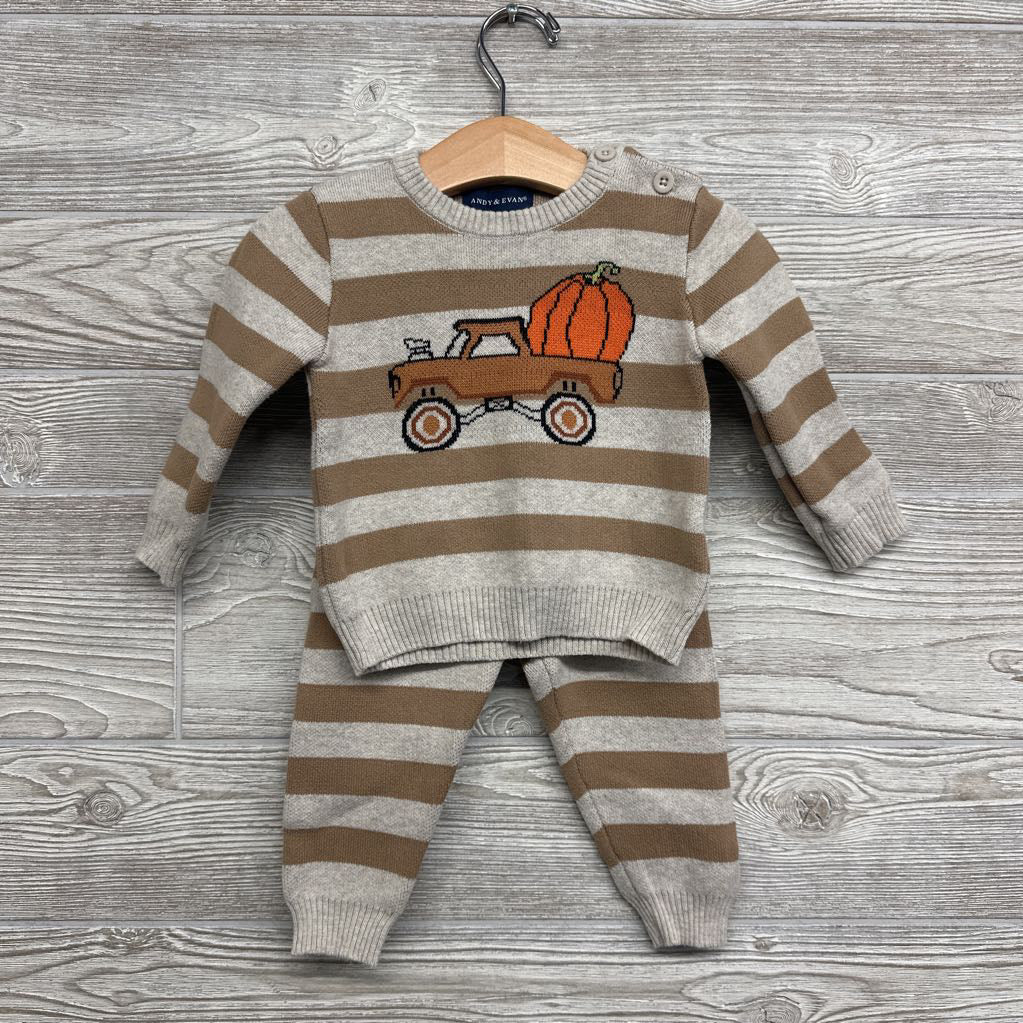 Sweater Stripes Pumpin Truck 9-12M