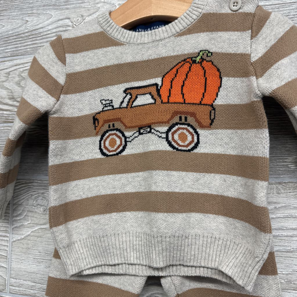 Sweater Stripes Pumpin Truck 9-12M