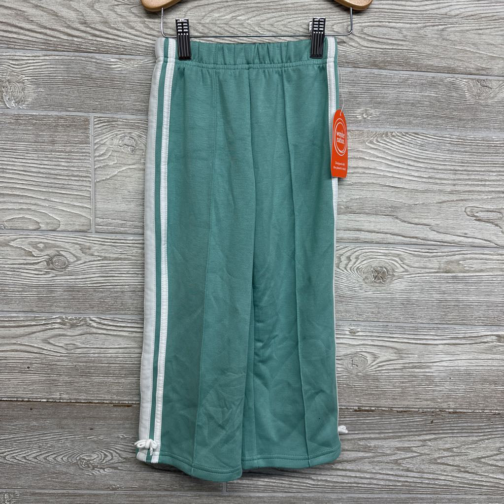 NEW Full Zip Hoodie Embroidered Bow & Wide Leg Pants Side Stripes 4T