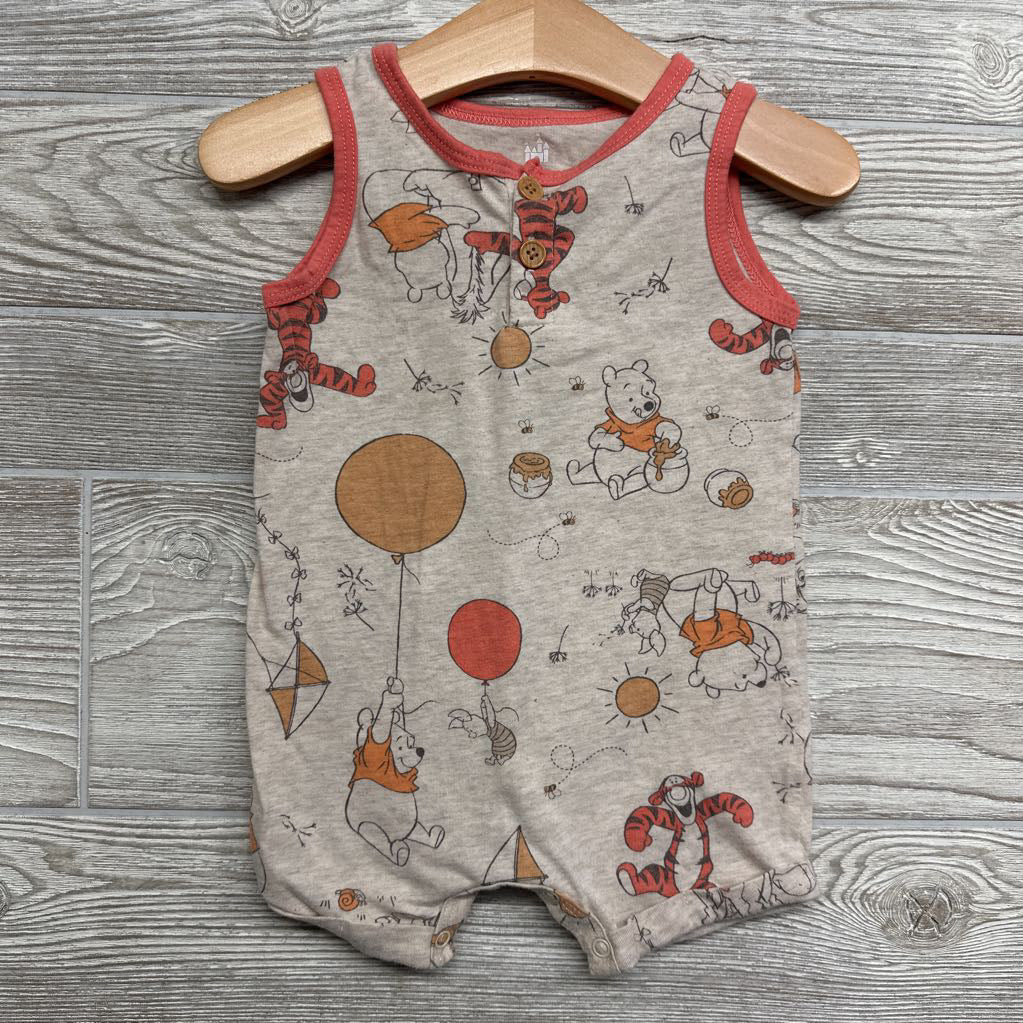 Tank Henley Shorty Romper Pooh Tigger 12M