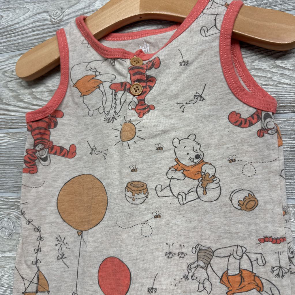 Tank Henley Shorty Romper Pooh Tigger 12M