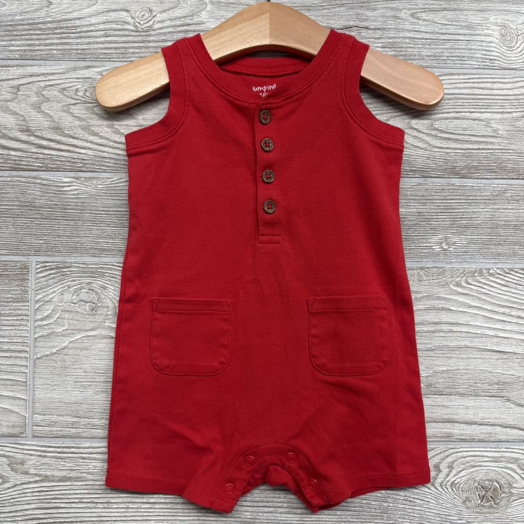 Tank Henley Shorty Romper 12M