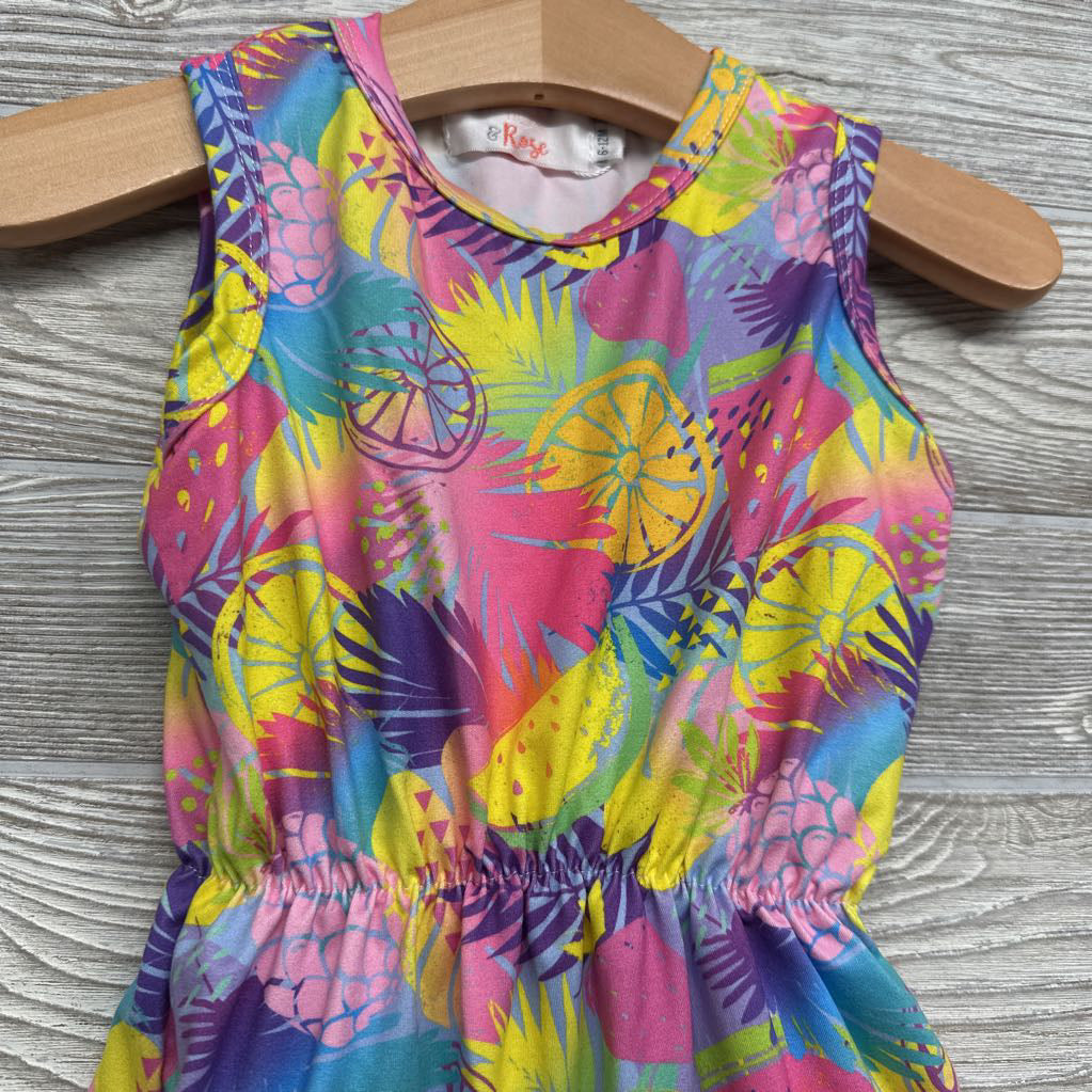 Tank Romper Fruit Pom Trim 6-12M