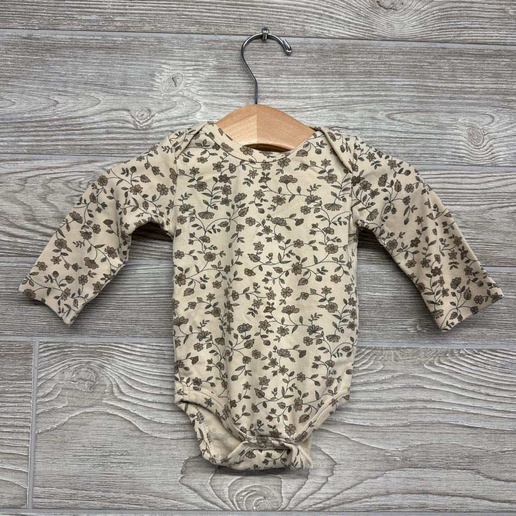 LS Bodysuit Flowers 3-6M
