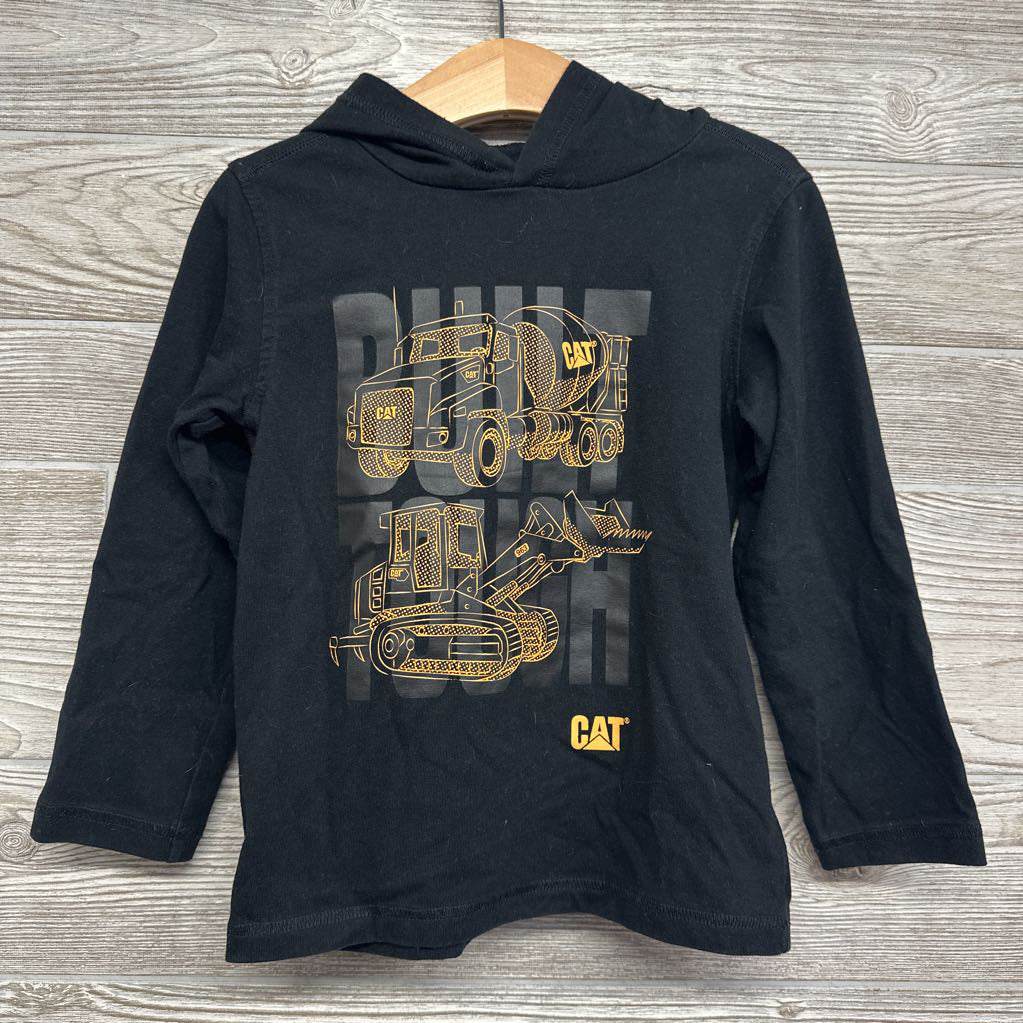 LS Shirt W/ Hood Construction Vehicles 4T
