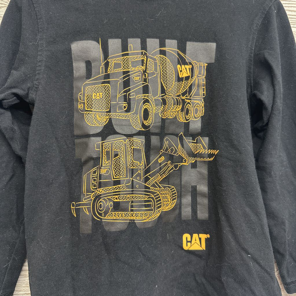 LS Shirt W/ Hood Construction Vehicles 4T