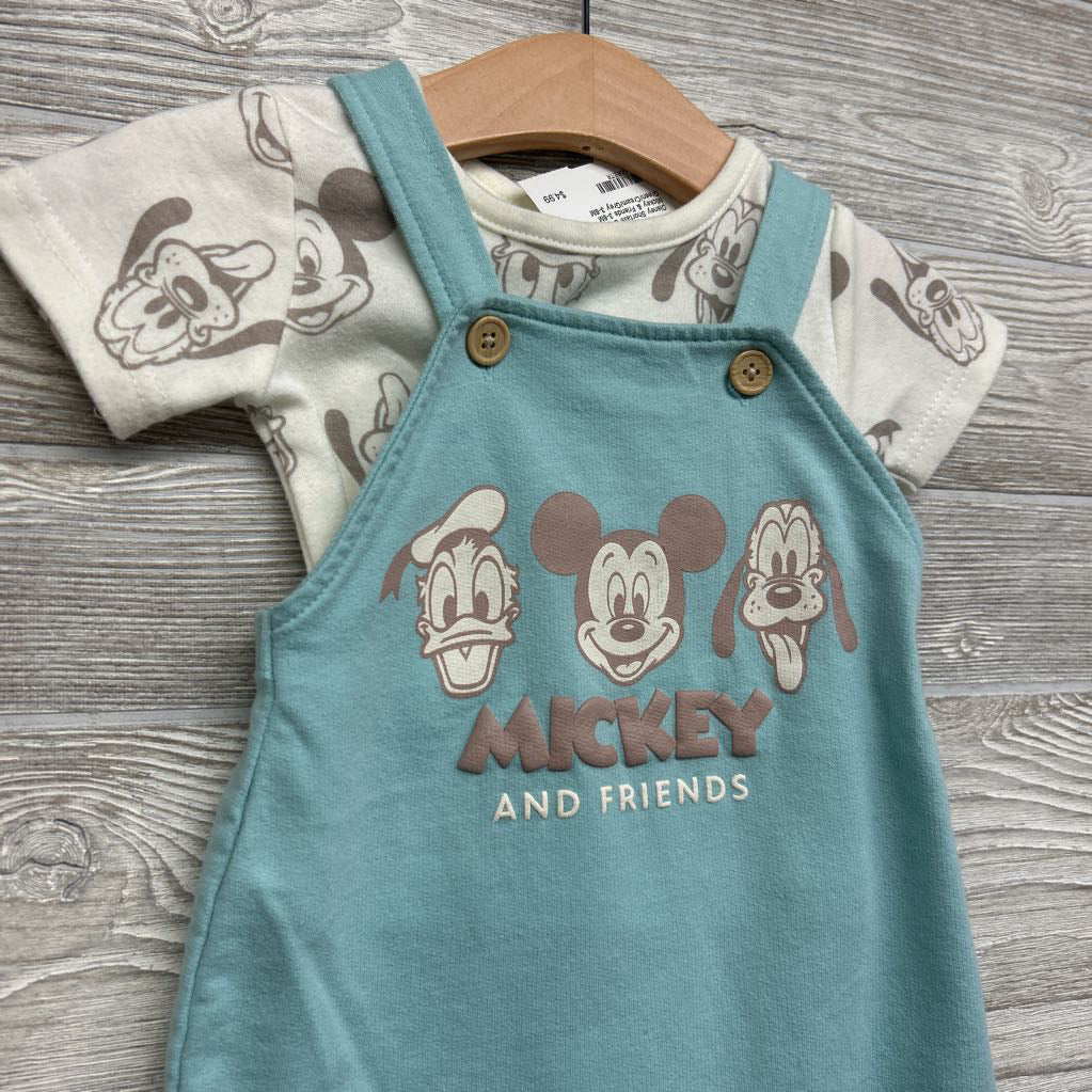 Shortalls & Shirt Mickey & Friends 3-6M