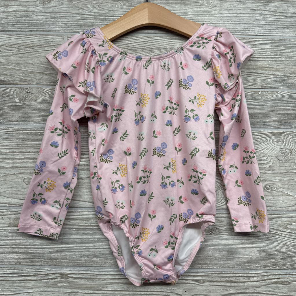 Flutter Sleeve Romper Flowers 5-6