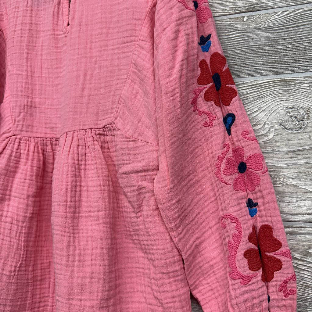 Muslin Dress Embroidered Flowers 8
