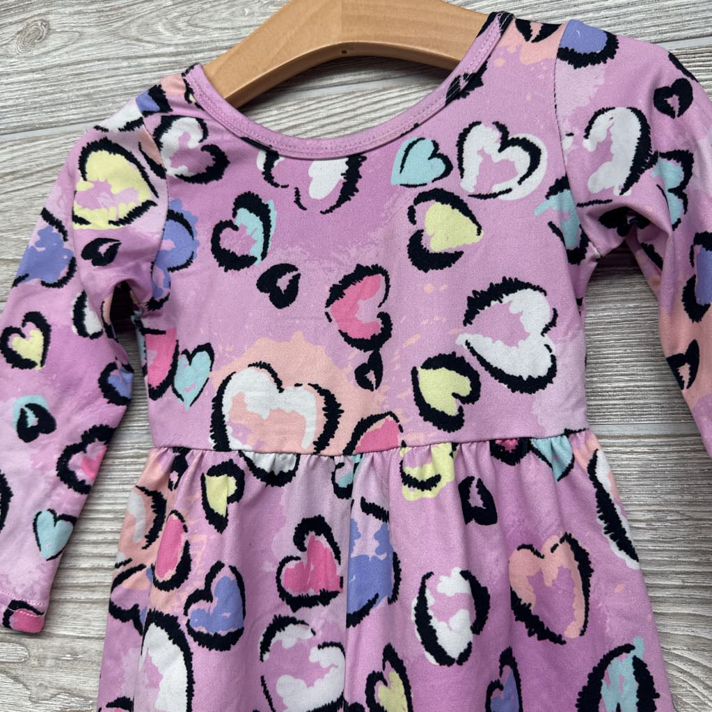 LS Dress Hearts 12-18M