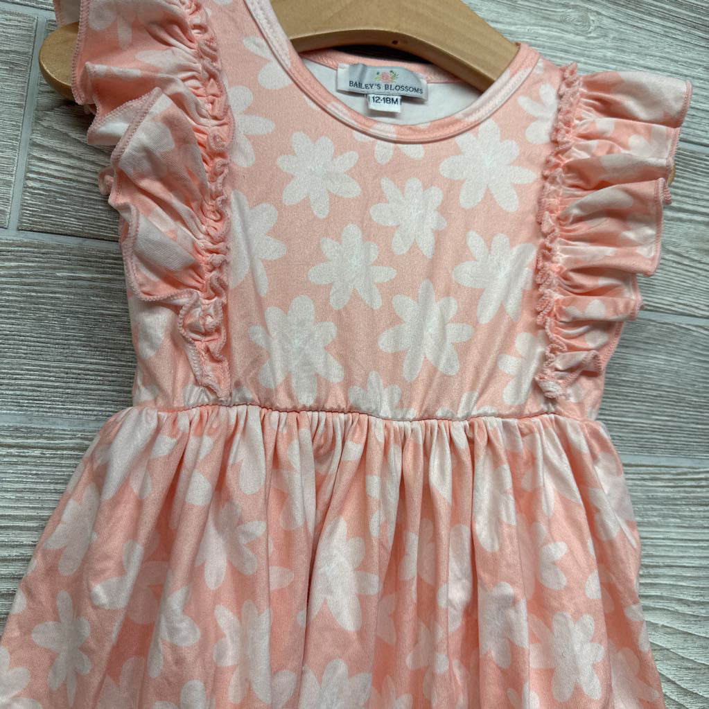 Ruffle Dress Flowers 12-18M