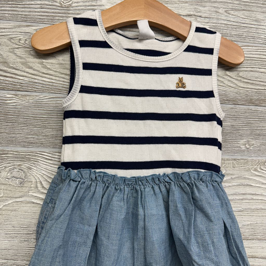 NEW Ribbed Tank Dress Stripes 3t
