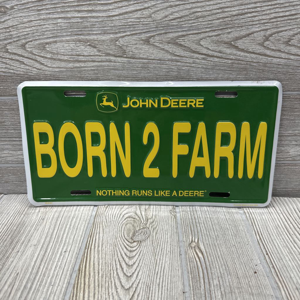 License Plate Born 2 Farm