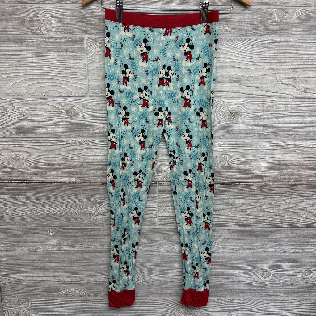 2 Pc LS Bamboo PJs Mickey Mouse Snowflakes 12-14