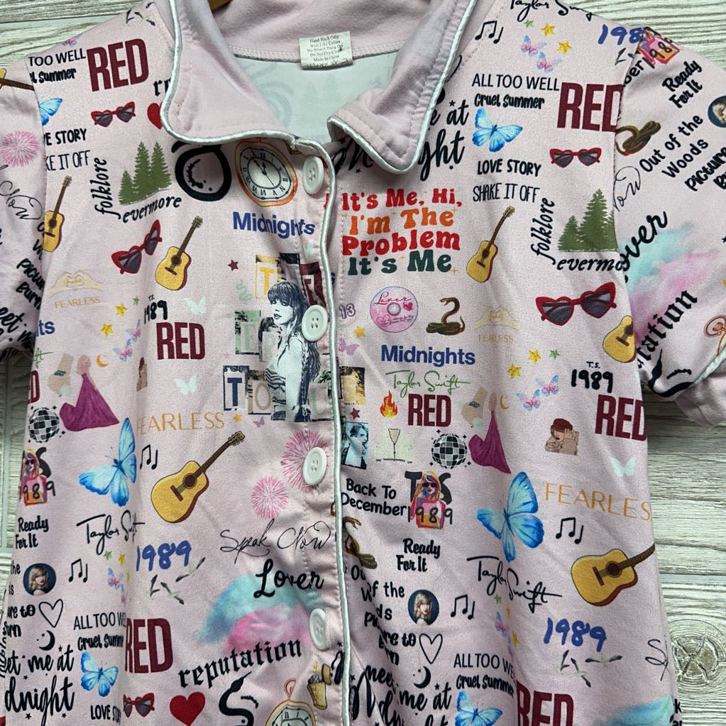 2 Pc LS Button Up PJs Taylor Swift Eras Tour 14-16