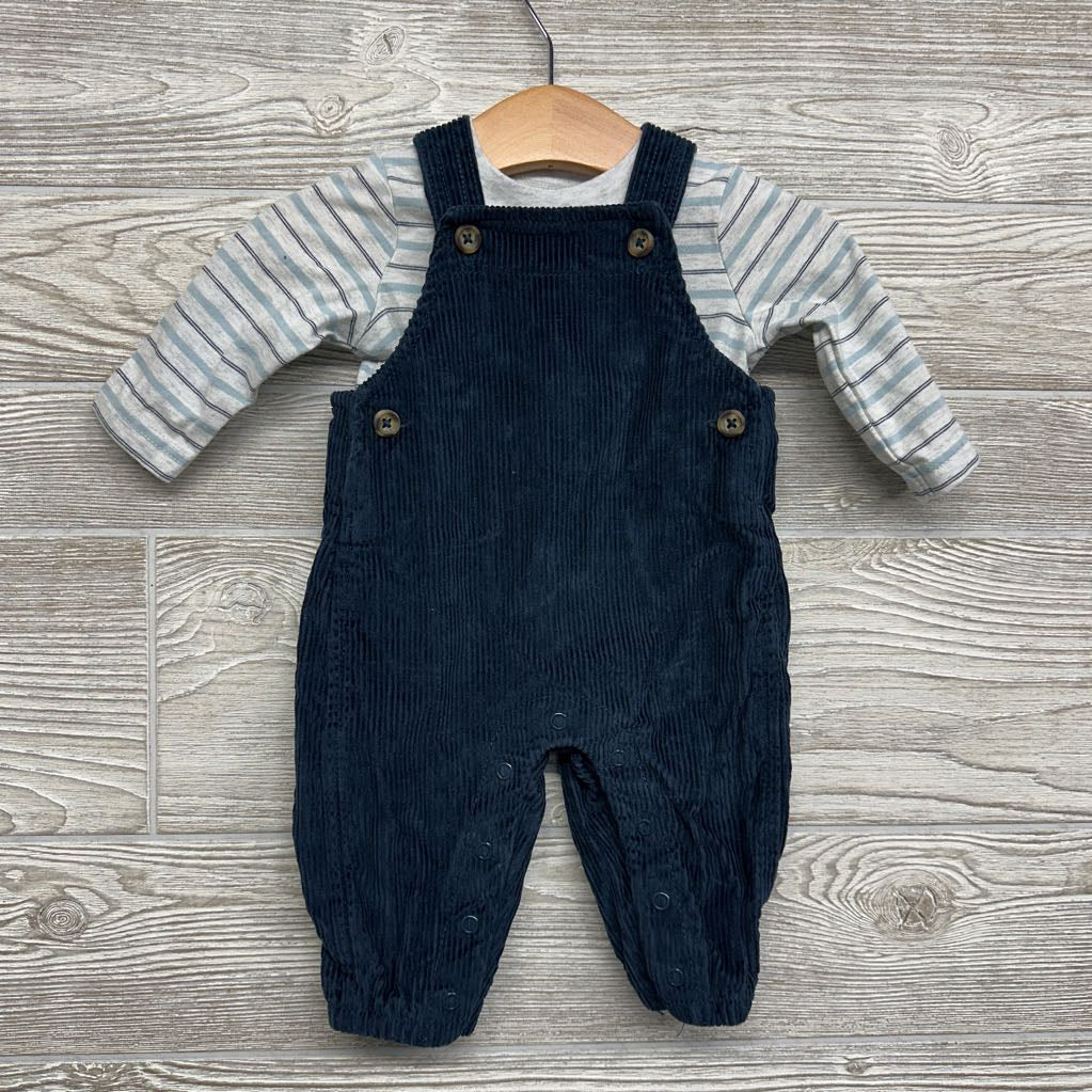 LS Shirt Stripes & Cord Overalls 3M