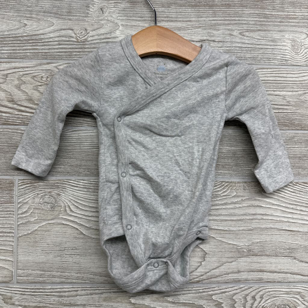 3 Pk LS Side Snap Bodysuits ++ Solid 3-6M