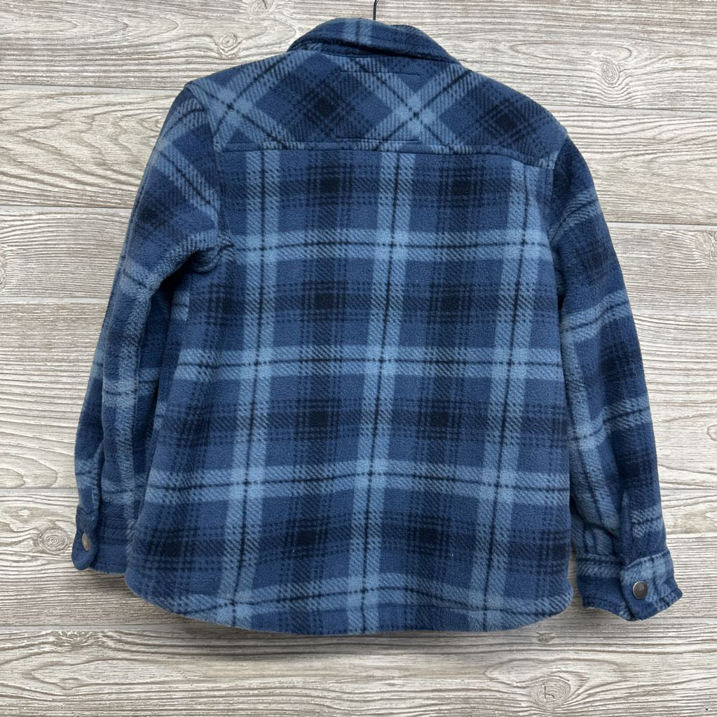 Plaid Sherpa Lined Fleece Shacket 4-5