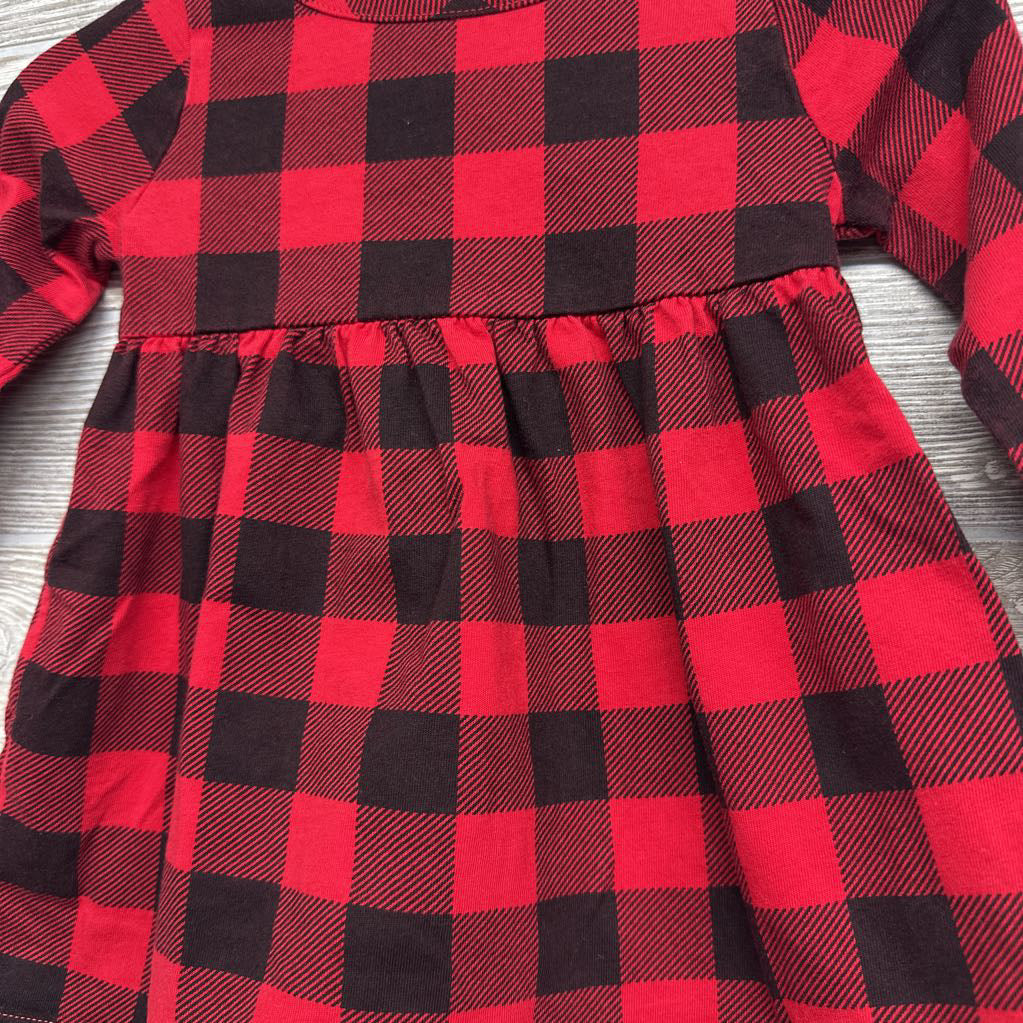 LS Dress Buffalo Plaid 12M