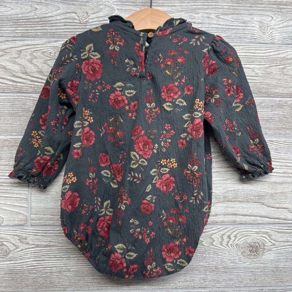 LS Textured Smocked Romper 18M