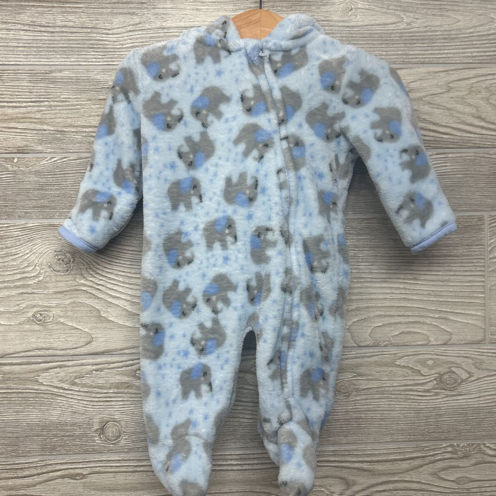 LS Plush Outfit W/ Hood Elephants 0-3M