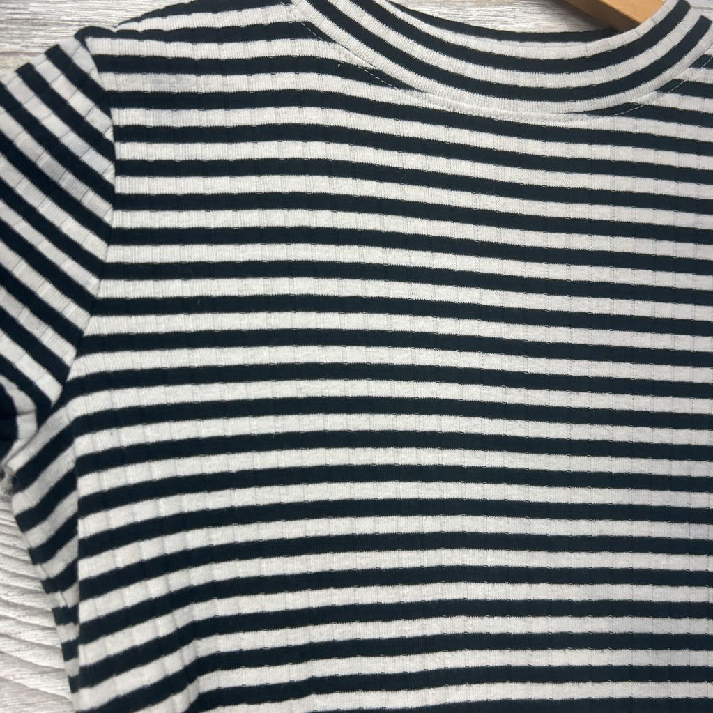 Ribbed Shirt Lettuce Trim Stripes 10-12