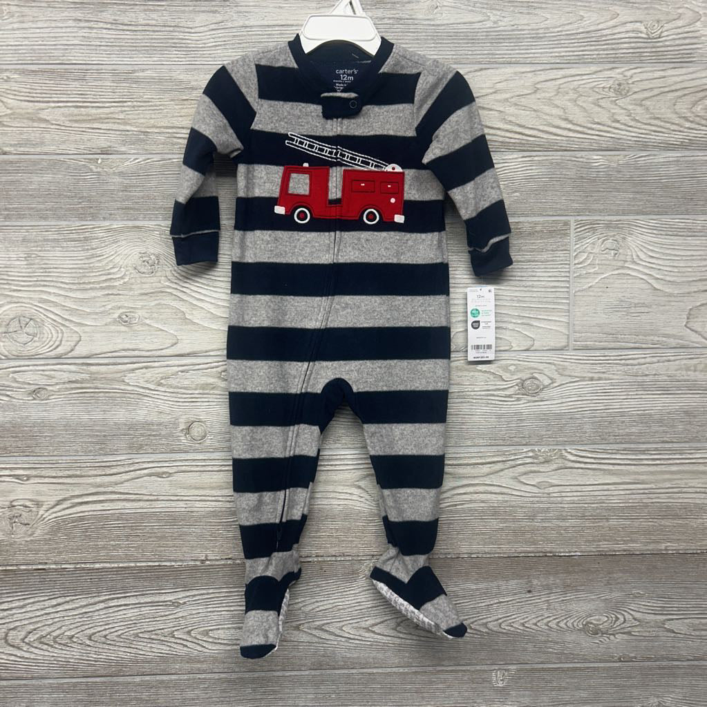 NEW Blanket Sleeper Stripes Fire Truck 12M